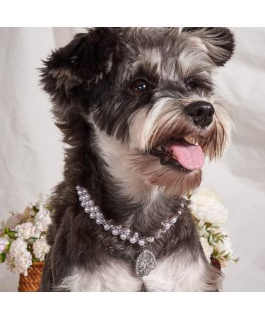 Rayminsino Adjustable Pet Collar with Pearl & Gemstone Diamond Necklace - Stylish Accessories for Cats & Dogs - Buy Online on SooperMarket.com