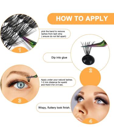 20D-0.07D Lash Clusters 280pcs Mixed Length Individual False Eyelashes DIY Extensions at Home - Buy Online on SooperMarket.com