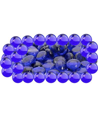 Arsuk Glassenic Deko Blue - 0.955 kg flat stones decoration stone - party tables vase and aquarium decoration muggle stones blue decoration stones flat - decoration glass nuggets for weddings