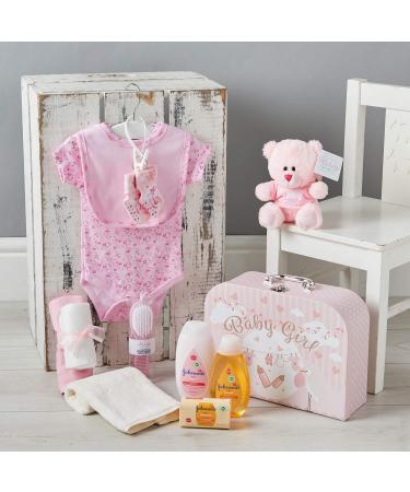 Pink Baby Gift Set with Clothes, Teddy Bear, and Gifts - Perfect Keepsake Box for Baby Girl - Buy Online on SooperMarket.com