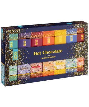 Hot Chocolate Christmas Crackers 7pk - Ideal for sharing and gifting- Smooth Variety Orange peppermint Chocolate Gift Box Personalized Birthday for Mom Dad Wife and Kids Christmas-105g