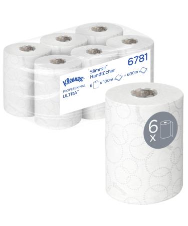 Kleenex Ultra Slimroll Role paper towels 6781-2-layer roller towels-6 x 100 m white roller paper towels absorbent and tearproof 6 x 100 meters white