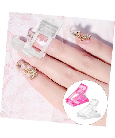 Mikinona 12pcs Nail Clip Nail Fixing Clips Nail Binder Clips Led Builder Clamps Nail Tip Fixing Clamp Nails Kits Manicure Extension Led Kit Finger Clip White Plastic Shaping Mold Clamp 4X3X2CM White - Buy Online on SooperMarket.com