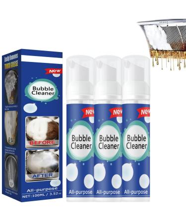 Luftune Bubble Cleaner Luftune All Purpose Rinse Cleaning Spray All-Around Kitchen Cleaning Foam Kitchen Bubble Cleaner Spray Foaming Heavy Grease Cleaner for Hoods Stovetop (3pcs)