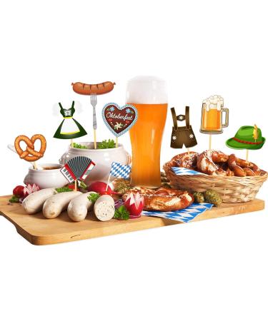 Grehge ter Oktoberfest Cupcake Toppers Oktoberfest Cake Decoration Beer Festival Party Picks German Beer Festival Cake Decoration for Oktoberfest Decoration Bavarian Party Dessert Oktoberfest B - Buy Online on SooperMarket.com