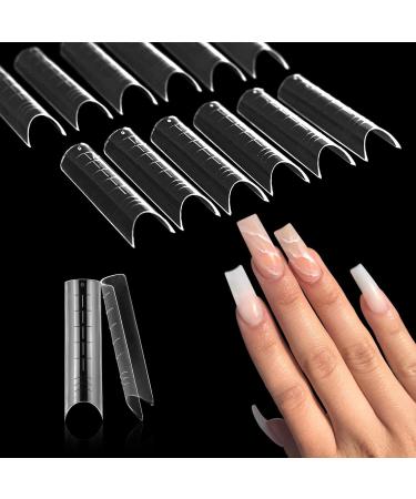 Kalolary Nail Extension Set - 120 U-Curve Nail Tips 50 Art Forms Nail Clips & Dual-Ended Brush | DIY Nail Art Tools for Stunning Manicures - Buy Online on SooperMarket.com
