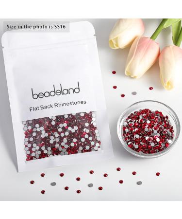 Beadsland 1440 Pieces Flat Back Rhinestones - Red SS16 Nail Crystals for DIY Nail Art 3.8-4.0mm - Buy Online on SooperMarket.com
