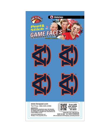Fan-A-Peel Auburn Waterless Temporary Tattoos - Hypoallergenic Peel and Stick Waterproof Temporary Tattoos Logo