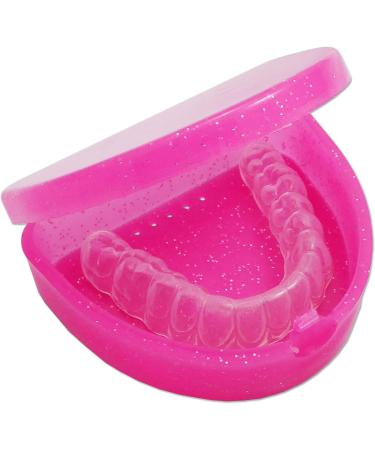 Slim Orthodontic Dental Case - Colour & Glitter Choices for Retainers Bleaching Trays Dentures & More (Glitter Pink) - Buy Online on SooperMarket.com
