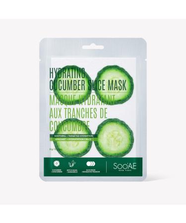 Soo'AE Hydrating Cucumber Slice Mask 1 Count For Targeted Skincare 1 Count (Pack of 1)