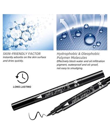 Go Ho Red Star Stamp Liquid Eyeliner | Waterproof & Smudge-proof Long-lasting Eye Makeup | Double-Sided Seal | 1 PC - Buy Online on SooperMarket.com