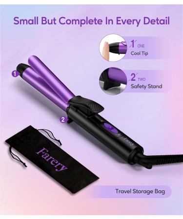 Travel Size Curling Iron - Dual Voltage Mini Curler for Short Hair | 3/4 Inch Ceramic Hair Curler with Keratin & Argan Oil | Ideal Travel Hair Styling Tool - Buy Online on SooperMarket.com
