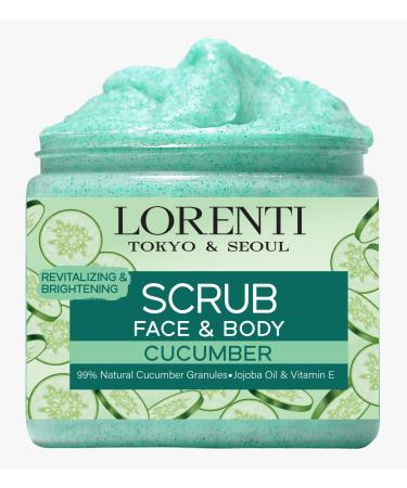Lorenti Cucumber Scrub Face & Body | Firming & Radiant Supports Collagen Production Anti Aging and Wrinkle 500ml