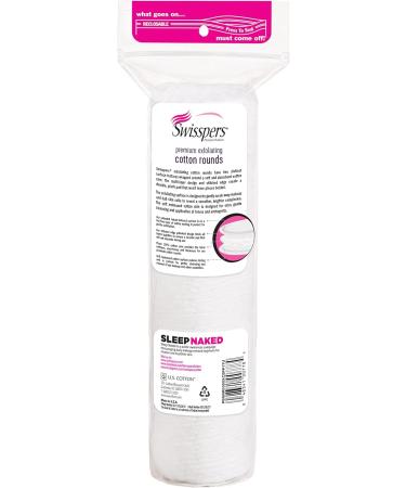 Swisspers Premium Exfoliating Rounds - 2 Distinct Textured Cotton Facial Pads 160 Count in Re-closable Bag - Ideal for Skincare & Beauty Routine - Buy Online on SooperMarket.com