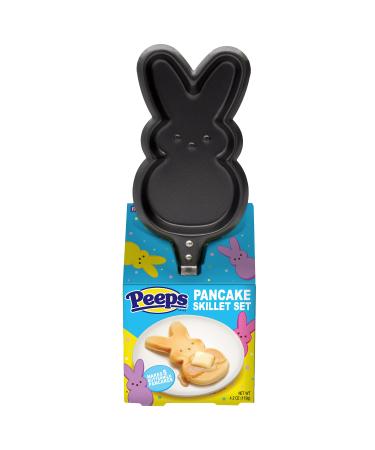 PEEPS Bunny Buttermilk Pancake Box Gift Set Skillet Includes Pancake Mix and PEEPS Bunny Shaped Skillet, Easter Basket Stuffer Gift for Toddlers Kids Boys Girls, By Frankford Candy
