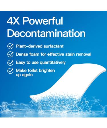 Eco-Friendly Toilet Cleaner Strips | 120 Quick Foaming Sheets - Biodegradable Plastic-Free Ocean Dew Scent - Buy Online on SooperMarket.com