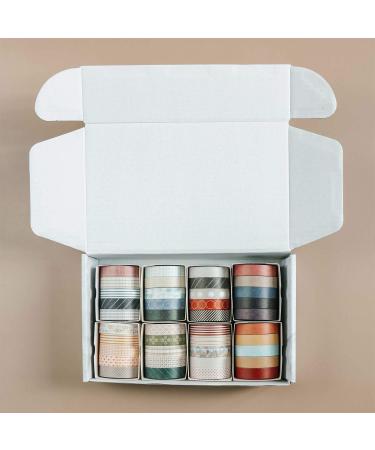 Knaid 40 Rolls Slim Washi Tape Gift Box Set - Decorative Paper Tapes for Scrapbooking & DIY Crafts - 10mm Wide - Ideal for Bullet Journals & Planners (Minimalist Design) - Buy Online on SooperMarket.com