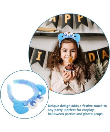 minkissy Horn Headband Plush Ox Horn Headband Cute Funny Headwear Cartoon Animal Horn Hair Hoop with Eyes Hairband for Halloween Dress Up Headbands - Buy Online on SooperMarket.com