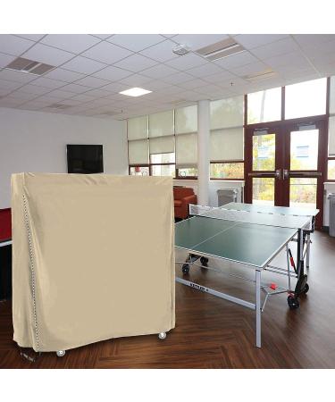 AlaSou Ping Pong Table Cover - Water Resistant, Weatherproof Brownish Yellow - Protect Your Foldable Table Tennis Equipment - Buy Online on SooperMarket.com