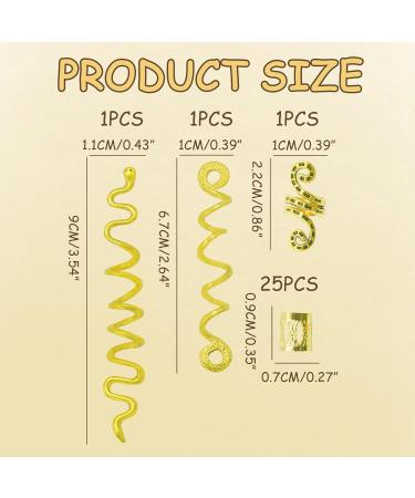 Surplex Dreadlocks Jewellery Hair Spiral Clips Spiral Hair Clip Braids Jewellery Adjustable Metal Cuffs Hair Braiding Bead Hair Rings Aluminium Dreadlocks Accessories for Women Men Braids Decoration - Buy Online on SooperMarket.com