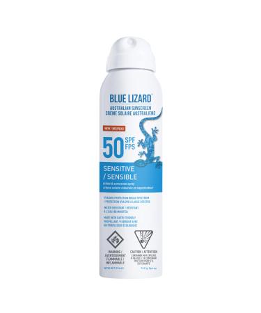 Blue Lizard Sensitive Mineral Sunscreen Spray SPF 50 with Zinc Oxide 148 ml
