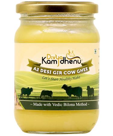 Divya Kamdhenu Divya Kamdhenu Gir Cow Organic A2 Ghee Vedic Bilona Method 500 ml