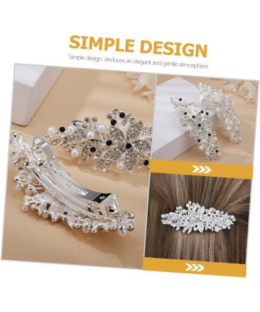 HAPINARY Rhinestone Hair Clip Headwear for Women Flower Hair Clips for Women Rhinestone Flower Hair Clip Girl Headdress Flower Hair Barrette Sparkly Hair Clip Hair Accessory Bride Abs - Buy Online on SooperMarket.com