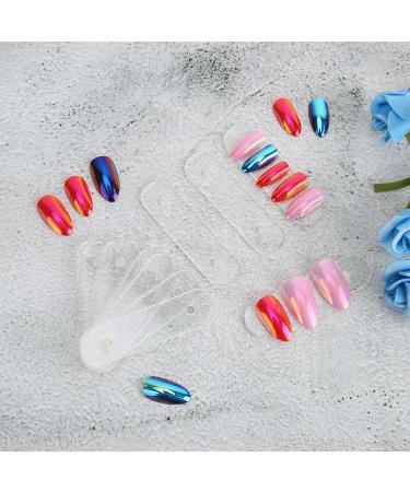 10PCs Transparent Nail Art Tips Display Stand | Double-Sided Adhesive Tape | Acrylic Strip Display for Home & Salon Use | DIY Nail Accessories - Buy Online on SooperMarket.com