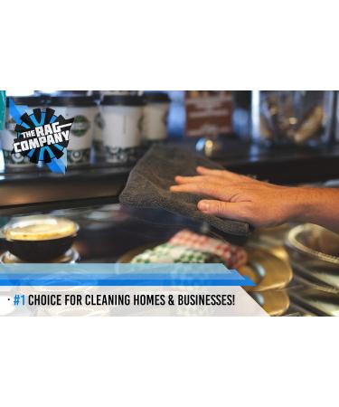 Rag Company All-Purpose Terry Cleaning Towels 12x12 Grey 12-Pack - Commercial Grade, Highly Absorbent, Lint-Free, Streak-Free for Kitchens, Bathrooms, Offices - 300gsm - Buy Online on SooperMarket.com