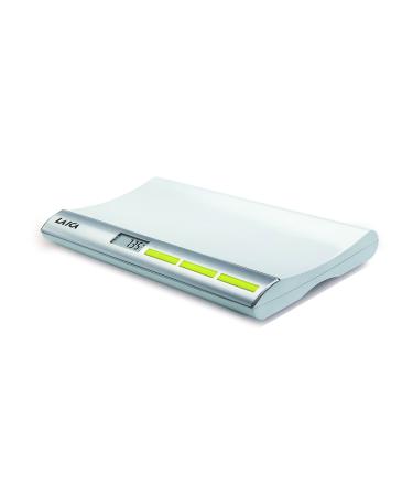LAICA Electronic Baby Scale with Weight Lock 20 g - 20 kg Capacity Silver Silver/White La166