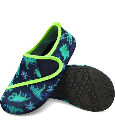 JIASUQI Kids Water Shoes Quick Dry Aqua Socks for Beach & Pool - Easy Dinosaur Design (7/7.5 UK Child) - Buy Online on SooperMarket.com