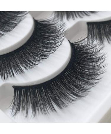 6 Pairs of Natural Fluffy 3D False Eyelashes - Reusable and Long Thick Eyelashes for Makeup Extension - Pack of 1 - Buy Online on SooperMarket.com