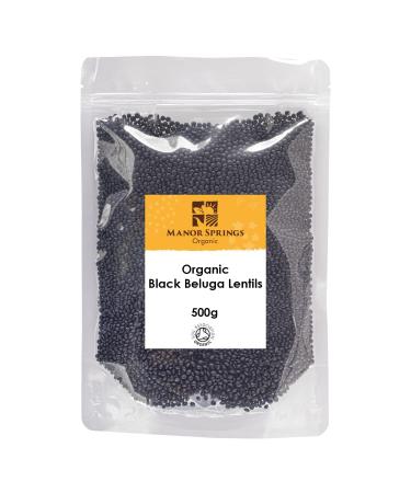 Organic Black Beluga Lentils 500g by Manor Springs Organic