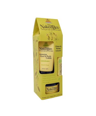 The Naked Bee Citron & Honey Gift Collection. Body Butter Body Lotion & Lip Balm Gift Set. Moisturising Body Care & Body Skin Care Collection. Moisturising Body Skincare Womens Gift Sets.