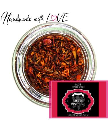 Hallinger's Love Mix - Loose Rooibos Tea with Raspberry & Vanilla | Perfect Mother's Day & Father's Day Gift | 120g Can - Wedding & Anniversary Ideas - Buy Online on SooperMarket.com