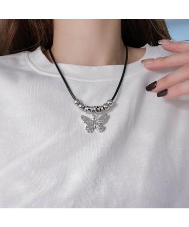 Oralgo Butterfly Necklace - Adjustable Ethnic Collarbone Chain for Women | Fashionable Jewelry International Shipping - Buy Online on SooperMarket.com