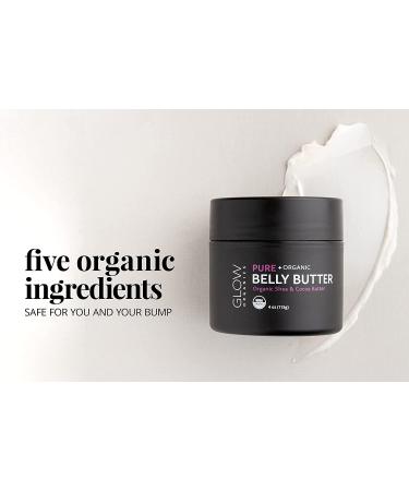 Glow Organics 100% Organic Belly Butter - Prevents Stretch Marks & Firms Skin - Buy Online on SooperMarket.com