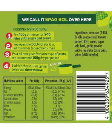 Dolmio Bolognese Intense Spicy Chilli Tomato Pasta Sauce 500g - Pack of 1 - Buy Online on SooperMarket.com