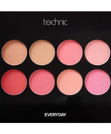 Technic Colour Fix Pressed Powder Blush Palette - 8 Matte Shades for Long-Lasting Professional Finish - Buy Online on SooperMarket.com