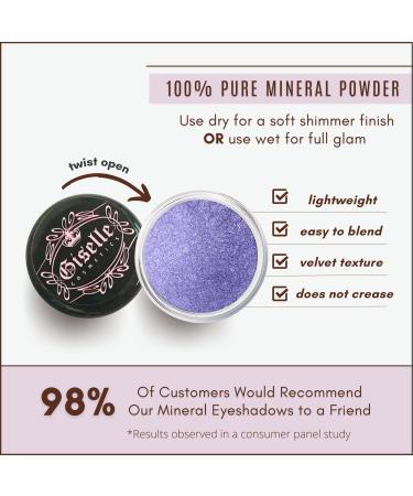 Giselle Cosmetics Organic Mineral Loose Powder Eyeshadow - Blue Purple (3g) - Buy Online on SooperMarket.com