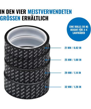 Buy milKit Tubeless Rim Tape - 28 Inch Rim Protection for Road Bikes MTB & Gravel - 10m x 25mm | International Shipping - Buy Online on SooperMarket.com