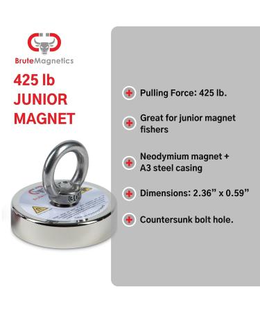 425 lb Junior Magnet Fishing Kit | Neodymium Magnet, Waterproof Carry Case, Paracord, Gloves & Threadlocker - Buy Online on SooperMarket.com