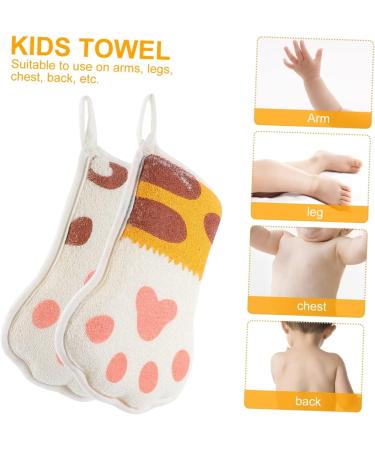 Toyvian 2pcs Paw Bath Cotton Body Scrubber Sponge Set for Kids - Natural Mesh Baby Shower Towel Puffs - 3 Pack (As Shown) - Buy Online on SooperMarket.com
