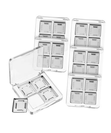 Gogogmee 6 Pcs Eye Shadow Empty Boxes Clear Eyeshadow Pans Eyeshadow Palette Transparent