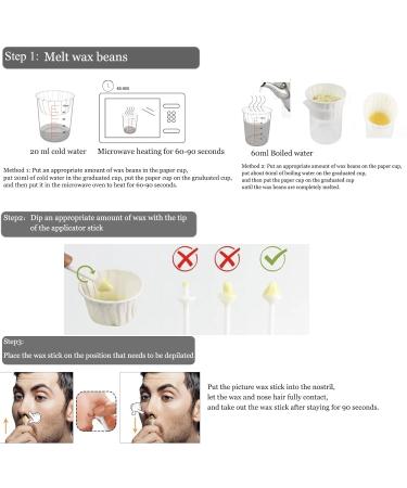 Roseflower Nasal Hair Wax Set - Safe & Pain-Free Hair Removal for Men & Women | 75g Nose Wax 10-15 Uses - Buy Online on SooperMarket.com