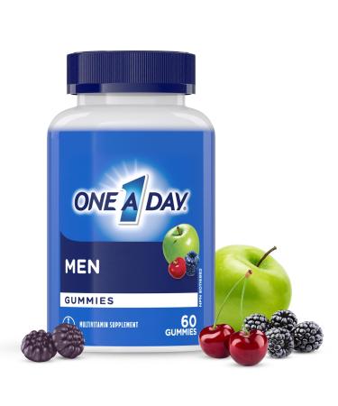 One A Day Men's Multivitamin Gummies - Daily Gummy Vitamins For Men With Vitamin A C D Zinc For Immune And Bone Health Biotin For Energy Metabolism Vitamin E Selenium Antioxidants 60 Gummies