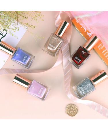 Glitter Nail Polish - Champagne Gold Nail Varnish Quick Dry Nail Polish Long Lasting Glitter Nail Varnish Gel No Need Baking Nail Polishes for Women Girls DIY Home Manicure Polish Nails (11ML) - Buy Online on SooperMarket.com
