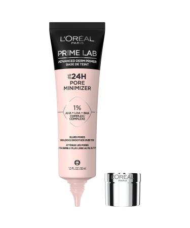 L'Oreal Paris Prime Lab Up to 24H Pore Minimizer Face Primer Infused with AHA, LHA, BHA Complex to Smooth and Extend Makeup Wear, 1.01 Fl Oz