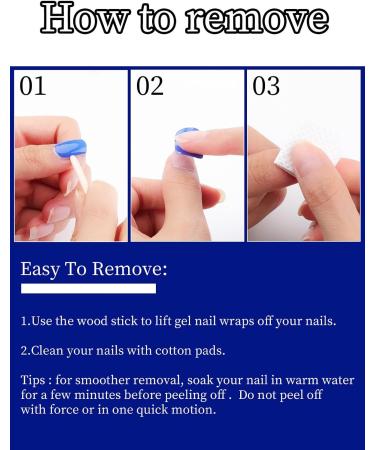 Kalolary 32PCS Cured Gel Nail Polish Strips Adhesive Full Wrap Gel Nail Art Sticker Waterproof Gel Nail Wrap Stickers with Nail File and Stick(UV/LED Lamp Required) (Ultramarine Blue) - Buy Online on SooperMarket.com