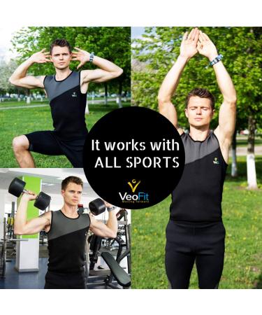 Veofit Men's Sweat Shirt - Neoprene Sauna Vest for Quick Weight Loss | Sizes S-XXXL | Includes Fitness Instructions & Carrying Bag - Buy Online on SooperMarket.com